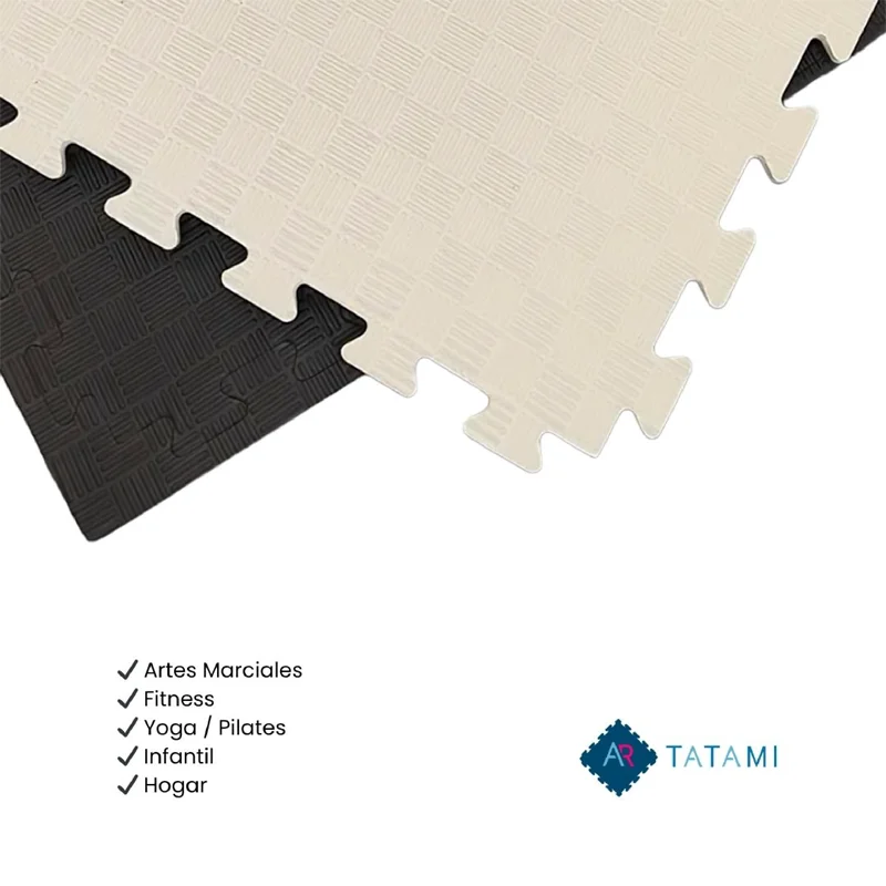 TATAMI PUZZLE  Marrón Beige  1x1m | 40mm | Artes Marciales | Gimnasio | Antideslizante | Suelo Deportivo